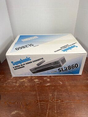 Vintage Symphonic 4 Head Hi-Fi Video Cassette Recorder SL2860 New In Original Bo